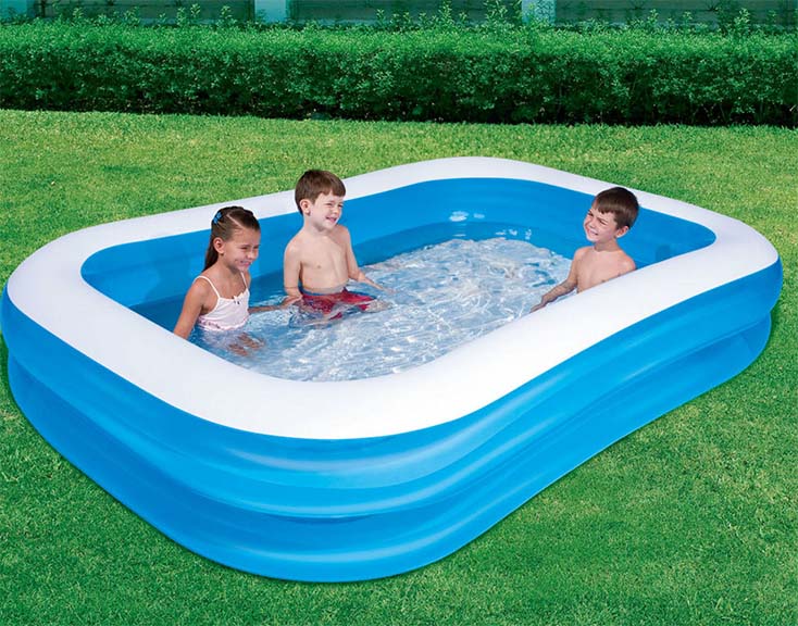 PISCINE GONFLABLE BESTWAY OCEAN 262x175x51Cm  حوض سباحة حجم عائلي + 3 هدايا مجانية (006) (133)