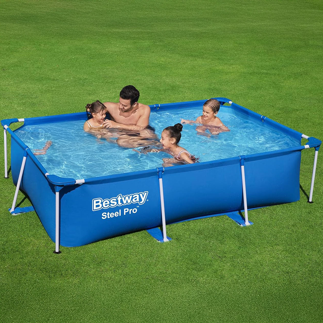 PISCINE BESTWAY MONTABLE 259x170x61cm (403) (137) مسبح عائلي + 4 هدايا مجانية