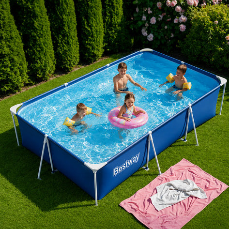 PISCINE BESTWAY MONTABLE 259x170x61cm (403) (137) مسبح عائلي + 4 هدايا مجانية