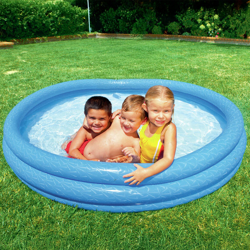 PISCINE GONFLABLE BESTWAY 3 ANNEAUX 183x33 cm حوض سباحة حجم عائلي + 3 هدايا مجانية (139) (027)