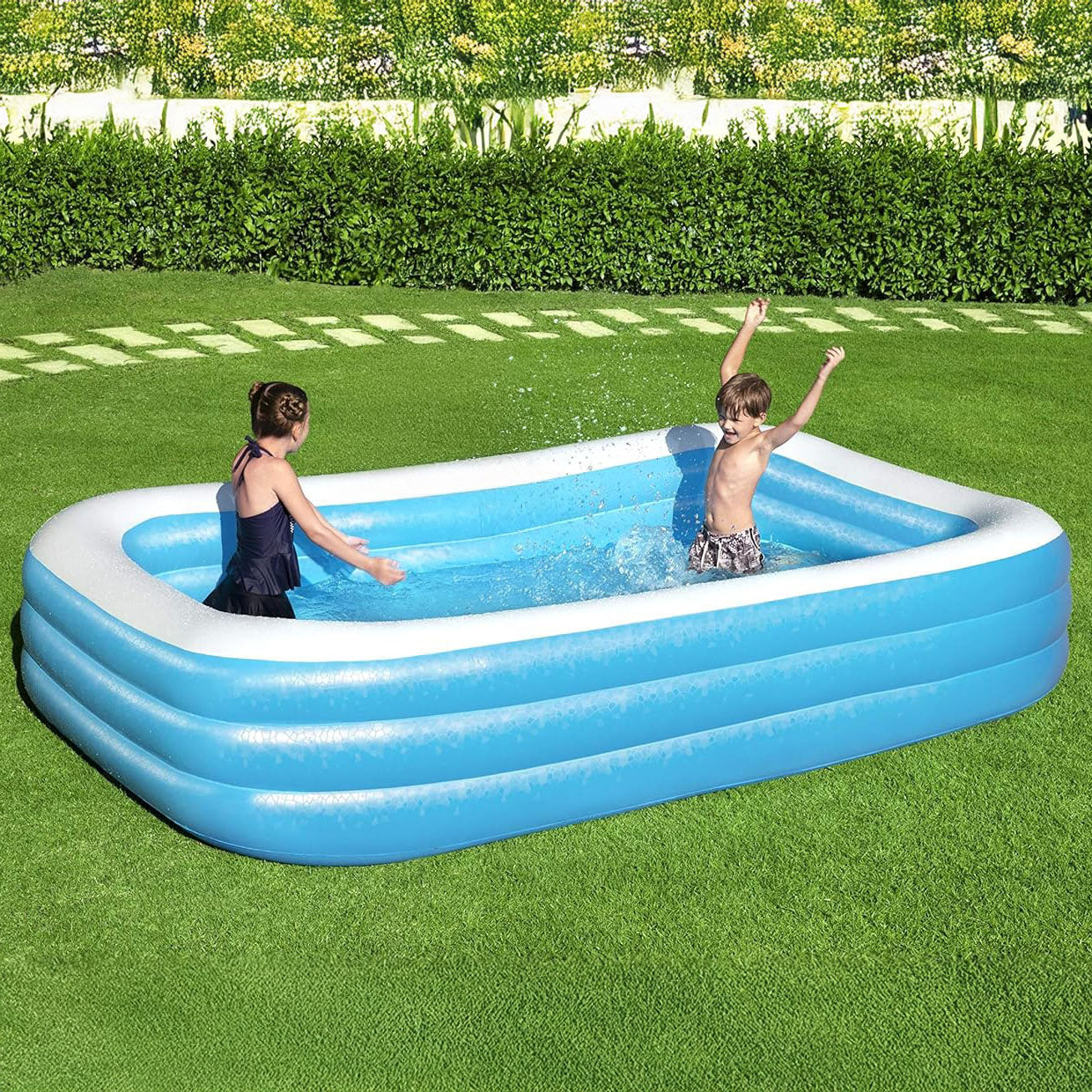 PISCINE GONFLABLE BESTWAY OCEAN 301x183x56Cm (009) (134) حوض سباحة حجم عائلي + 3 هدايا مجانية