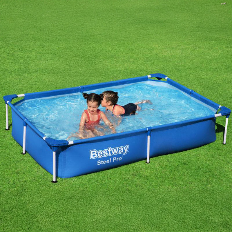 PISCINE BESTWAY MONTABLE 221x150x43cm (401) (138) مسبح عائلي + 4 هدايا مجانية