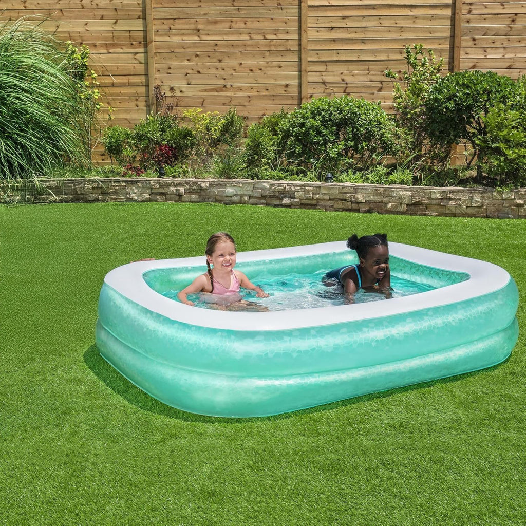 PISCINE GONFLABLE BESTWAY AQUA 201x146x48 cm حوض سباحة حجم عائلي + 5 هدايا مجانية (005) (132)