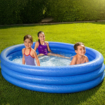 PISCINE GONFLABLE BESTWAY 3 ANNEAUX 183x33 cm حوض سباحة حجم عائلي + 3 هدايا مجانية (139) (027)