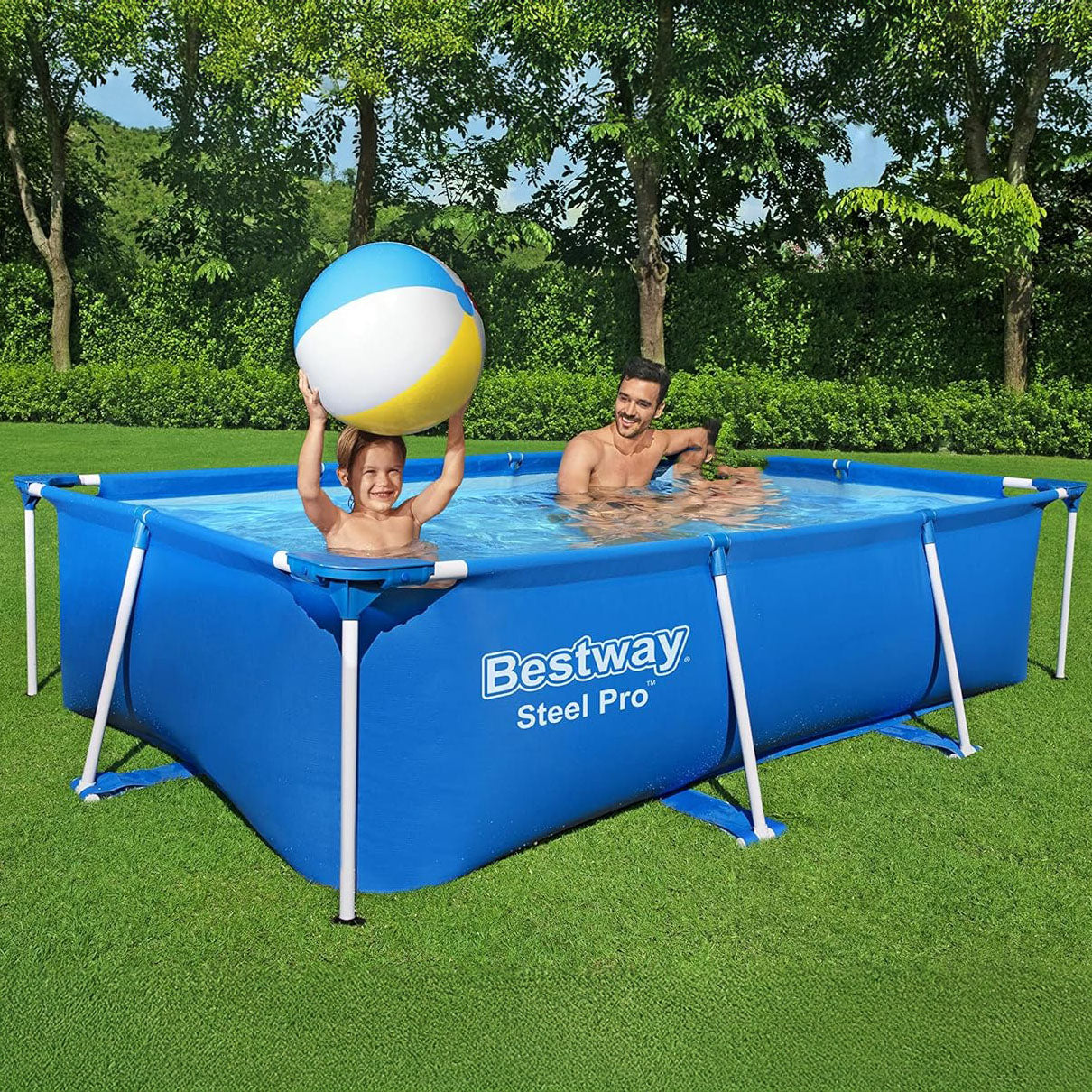 PISCINE BESTWAY MONTABLE 259x170x61cm (403) (137) مسبح عائلي + 4 هدايا مجانية