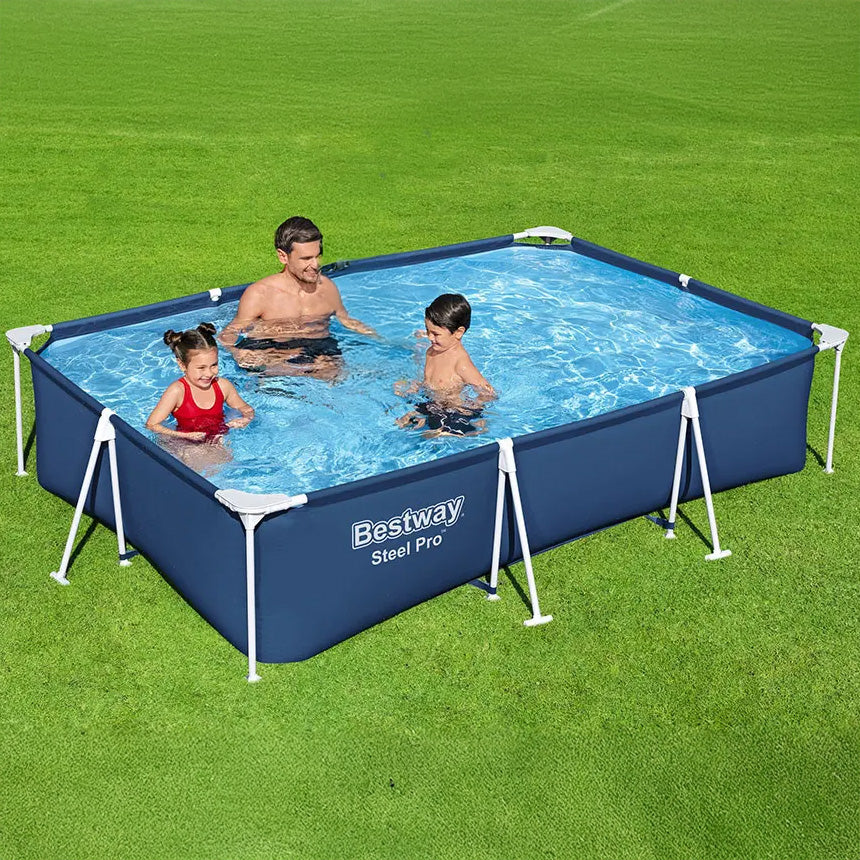PISCINE BESTWAY MONTABLE 300x201x66cm (404) (136) مسبح عائلي + 4 هدايا مجانية