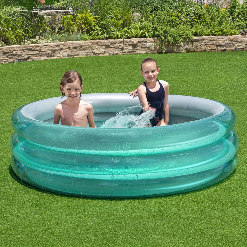 PISCINE GONFLABLE BESTWAY GREEN POOL 170x53Cm  حوض سباحة حجم عائلي + 4 هدايا مجانية (042) (135)