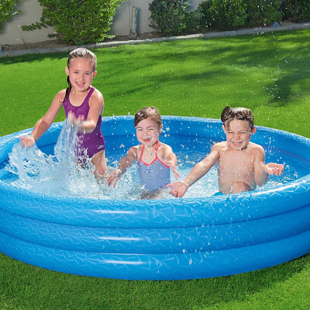 PISCINE GONFLABLE BESTWAY 3 ANNEAUX 183x33 cm حوض سباحة حجم عائلي + 3 هدايا مجانية (139) (027)