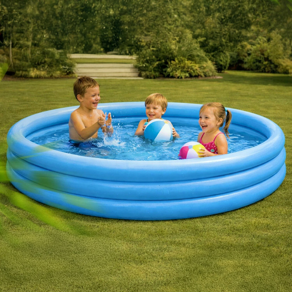 PISCINE GONFLABLE BESTWAY 3 ANNEAUX 183x33 cm حوض سباحة حجم عائلي + 3 هدايا مجانية (139) (027)